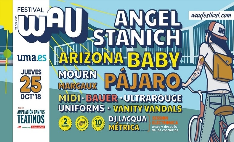 Ángel Stanich, Arizona Baby y Pájaro encabezan el primer WAU&nbsp;Festival