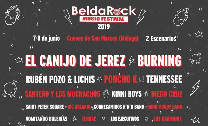Burning y El Canijo de Jerez encabezan el Beldarock&nbsp;2019