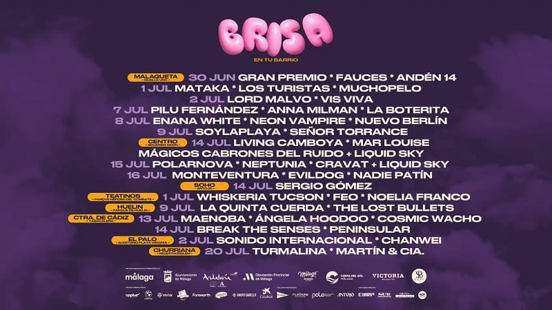 Programación de Brisa en tu Barrio&nbsp;2023